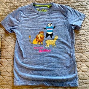 Mini Boden Festival Animal Tee Size 7-8